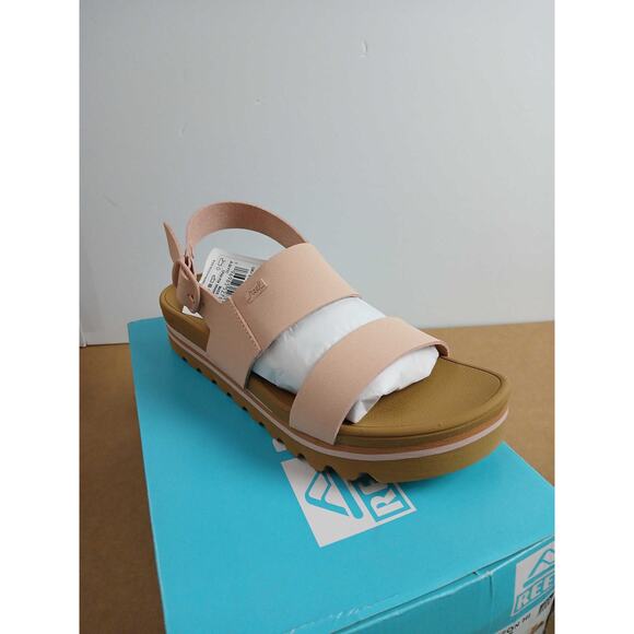 NWT REEF Horizon Hi Buckle Sandals Platform Comfort Slides Women's Size 9 - Picture 1 of 3